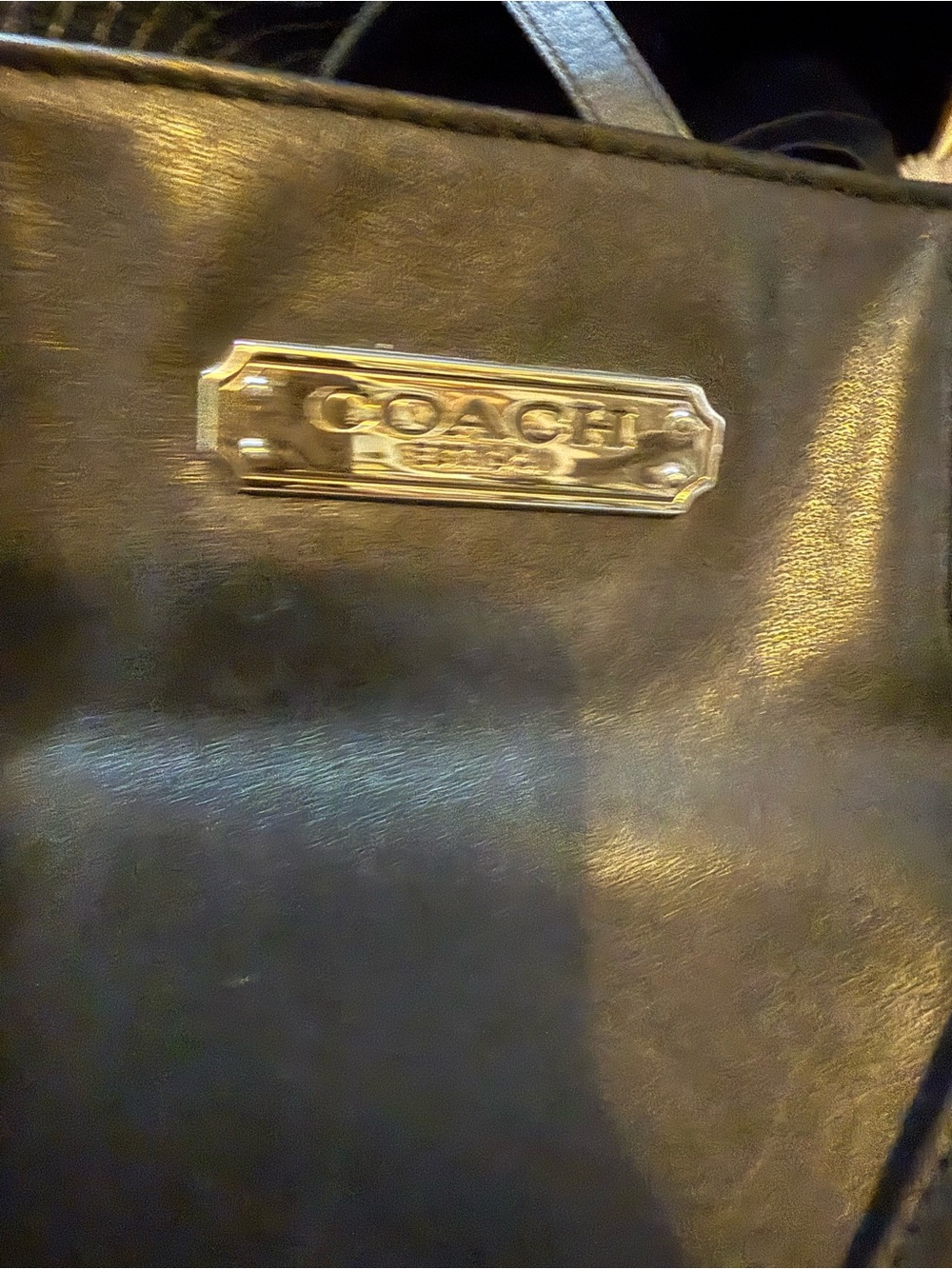 Coach Black Leather Satchel with Silver-Tone Accents - Picture 3 of 16